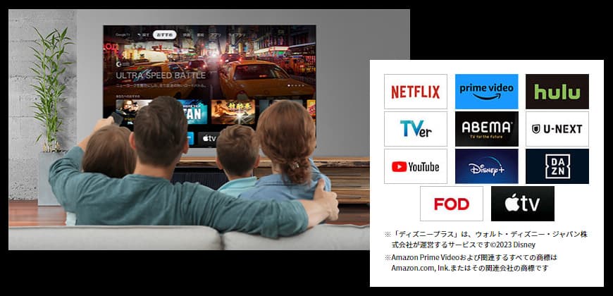 お好きなネット動画を大画面×高画音質で