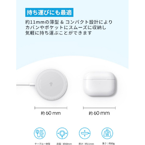 Anker ワイヤレス充電器 ホワイト A25M2N21-イメージ4