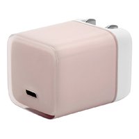 ラスタバナナ PD20W対応 TYPE-C1ポート AC充電器 クリアピンク RACC20W07PK