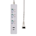 エルパ USBランプレススイッチ付きタップ PD対応2m ホワイト WLK-RE3222UCW