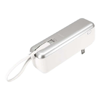 ラスタバナナ PD20W対応 TYPE-C1ポート TYPE-C直付ACモバイルバッテリー 5000MAH 10CM CALON ホワイト RLI050AC20W01WH