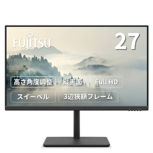 富士通 27型ワイド液晶ディスプレイ VT series ブラック VTF27012BT-イメージ1