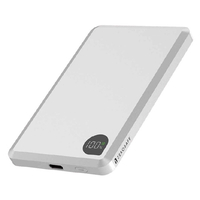 ラスタバナナ TYPE-C1ポート ZEROSAFE 薄型マグネット付ワイヤレス モバイルバッテリー 5000MAH シルバー RLI050WCC15W02SV