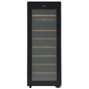 フィラディス 【右開き】薄型ワインセラー(29本収納) フォルスタージャパン Essential（エッセンシャル） スライドラック オートクローズ扉 1温度タイプ ブラック ブラック FJE-76GS(BK)-イメージ3