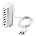 エレコム 卓上多ポートAC充電器(60W/Aポート×10) ホワイト EC-ACD04WH