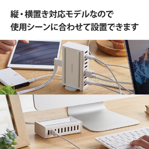 エレコム 卓上多ポートAC充電器(60W/Aポート×10) ホワイト EC-ACD04WH-イメージ4