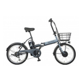 PELTECH 20型電動アシスト自転車外装6段 ブルー×ブラック TDN-208L-BL-12AH