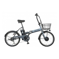 PELTECH 20型電動アシスト自転車外装6段 ブルー×ブラック TDN-208L-BL-12AH