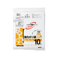 システムポリマー 容量表記ゴミ袋 半透明 90L 10枚 F868104-TK-90