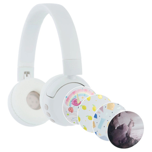 Onanoff 子供用ヘッドホン BuddyPhones POP Fun スノーホワイト BT-BP-POP-FUN-WH-イメージ1