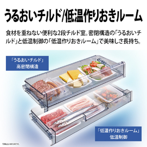 SHARP 【フレンチドア】429L 冷蔵庫 FiT63cmシリーズ冷蔵庫 ブラストホワイト SJ-MF43R-W-イメージ11