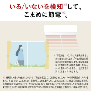三菱電機 「工事代金別」 8畳 フィルター自動清掃 エアコン e angle select 霧ヶ峰 Rシリーズ MSZ-EX2526E6-Wｾｯﾄ-イメージ8