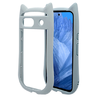 ラスタバナナ Google Pixel 8a用ネコミミケース MIMI TPU×PC スモーキーブルー 7926PXL8AHPSBL