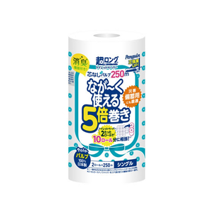 丸富製紙 ペンギン 超ロング 5倍巻き シングル 2ロール 250m FC91939-イメージ1