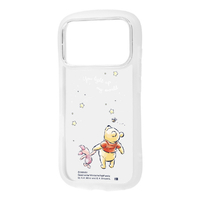 レイ・アウト iPhone 18 Pro用 / 17 Pro用 / ディズニー / Puffull 衝撃吸収 バンパー ハイブリッドケース / プーとピグレット_星空 RC-DP58CMD2C/PO78