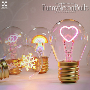 JTT かわいい電球型イルミネーション FunnyNeoBulb ファニーネオンバルブ ハート JTNBULB-HRT-イメージ11