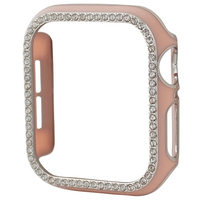GAACAL Apple Watch Series 7-8 [41mm]用スワロフスキーフレーム ピンク×シルバー W00065PS5