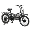 PELTECH 【電動アシスト自転車】20型 電動アシストeカーゴバイク 外装7段 マットブラック GRC-515L-MBK-8AH