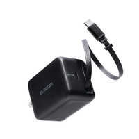 エレコム 巻き取り式ケーブル一体型AC充電器(45W/C×1+Cケーブル×1) ブラック MPA-AC12945BK