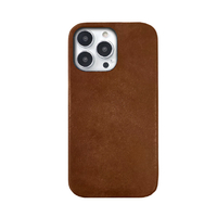 ABBI SIGNATURE iPhone 15 Pro用MARGOT イタリアンレザー MagSafe対応バックカバー ブラウン ABS26180I15PR