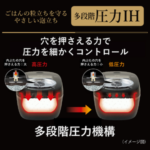 タイガー 圧力IHジャー炊飯器 ご泡火炊き オフブラック JRI-S100KO-イメージ4
