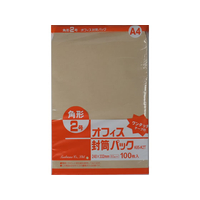 ツバメ工業 テープ付クラフト封筒 角2 85g／m2100枚 1パック(100枚) F807572-K85-K2T