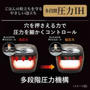 タイガー 圧力IHジャー炊飯器 ブラック JRI-T100K-イメージ4