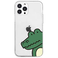 Dparks iPhone 13 Pro用ソフトクリアケース ワニ DS21193I13P