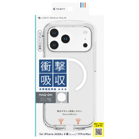 トリニティ iPhone 18 Pro Max用 / 17 Pro Max用  [LIGHT SHIELD Solid] マグネット吸着式アクセサリー対応 超精密設計 衝撃吸収 ハイブリッドクリアケース TR-IP26L3-LDSM-CLWT