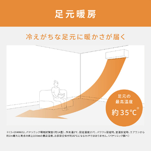 パナソニック 「工事代金別」 10畳 フィルター自動清掃 エアコン e angle select Eolia(エオリア) EXシリーズ CS-286DEXE6-S-イメージ10