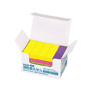 コクヨ 強粘着ふせん〈K2〉 50×15 7色ミックス ネオン25冊 F028555-K2ﾒ-KN5015X25-イメージ1