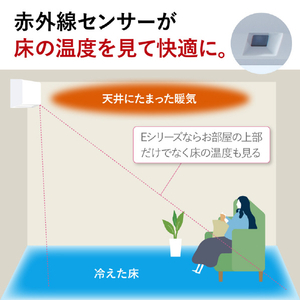 三菱電機 「工事代金別」 14畳 エアコン e angle select 霧ヶ峰 GEシリーズ MSZ-E4025E5S-Wｾｯﾄ-イメージ5