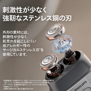 フィリップス Compact Shaver 500 Series コンパクトシェーバー500シリーズ メタリックグレー S592/05-イメージ3