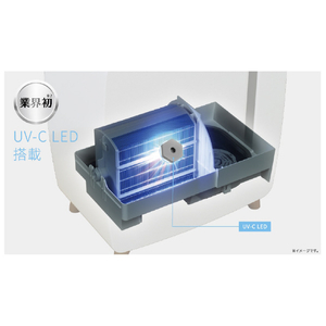 コロナ 気化ハイブリッド式加湿器 ホワイト UF-HS1026RV(W)-イメージ3