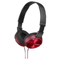 SONY 密閉ヘッドバンド型ヘッドホン レッド MDR-ZX310 R