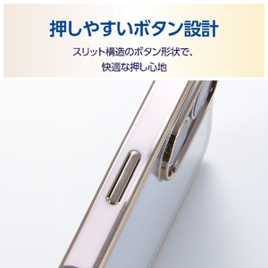 エレコム iPhone17用ソフトケース メタリックライン メタルステッカー付 ピンク PM-A25AUCTMLPN-イメージ6