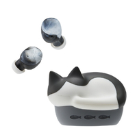 ラディウス 猫のかたちの完全ワイヤレスイヤホン NEKO true wireless earphones ハチワレ HP-C28BTH