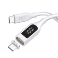 CIO ディスプレイ表示付き マグネットシリコンケーブル CtoC 100W 2m ホワイト CIO-SLMG-SC-CC2-WH