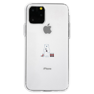 Dparks iPhone 11 Pro Max用ソフトクリアケース ミニ動物 シロクマ DS17299I65R-イメージ1