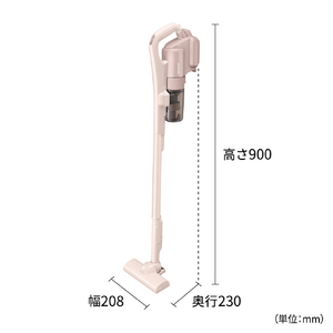 SHARP コードレススティッククリーナー アッシュピンク EC-PT3-P-イメージ3
