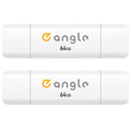 e angle USB3．2(Gen1)TypeC-A対応USBメモリ 64GB 2個セット ホワイト SETANGVCRUAC064AWX2