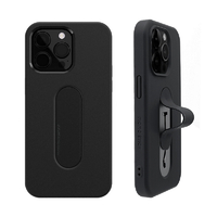 momo stick iPhone 15 Pro用Mag Grip フラットケース ブラック MMS25305I15PR