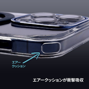 momo stick iPhone 15 Pro用Mag Grip レンズガード一体型クリアケース ディープパープル MMS25310I15PR-イメージ9