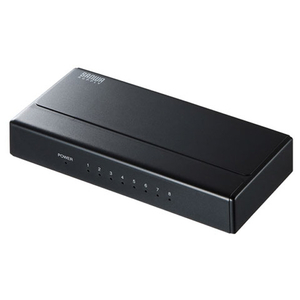サンワサプライ ギガビット対応 スイッチングハブ(8ポート・マグネット付き） LAN-GIGAP801BK-イメージ1