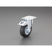 エスコ キャスター 自在金具 ブレーキ付 耐熱 200mm FCY8921-EA986GL-24