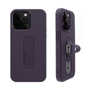 momo stick iPhone 15 Pro Max用Mag Grip フラットケース ディープパープル MMS25322I15PM-イメージ1