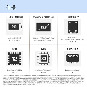 マイクロソフト Surface Laptop(第 8 世代) 13．8インチ Snapdragon X2 Elite/16/512 ブラック EP2-59492-イメージ15