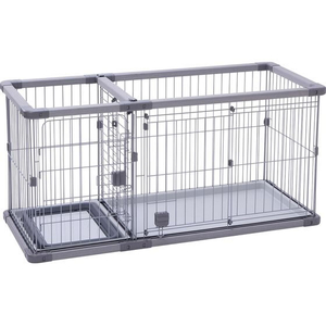 ペティオ 犬用 トイレのしつけが出来る ドッグルームサークルPlus グレー レギュラー FCE984X-W27671-イメージ1