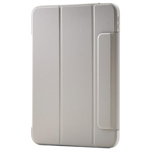 エレコム iPad(A16) フラップケース 薄型軽量 カラーエッジ 背面クリア グレージュ TB-A25RWVFCGB-イメージ1