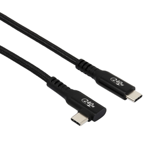 アイネックス PD240W対応 USB2．0 Type-Cケーブル C横L型 - C 1m ブラック U20CC-LM10P24-イメージ2